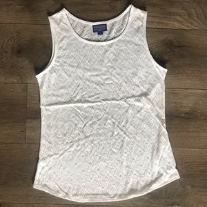 Pendleton Sheer Printed White Tank NWOT
